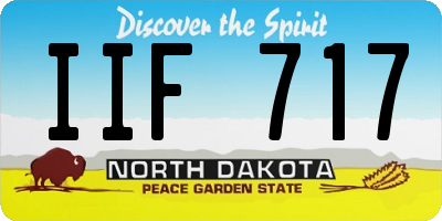 ND license plate IIF717