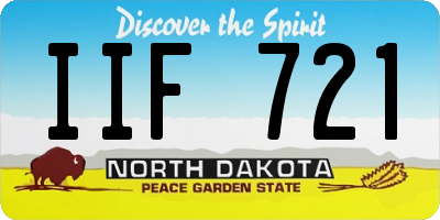 ND license plate IIF721