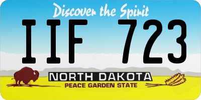 ND license plate IIF723