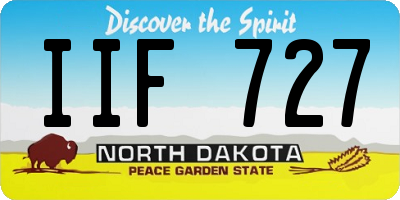 ND license plate IIF727