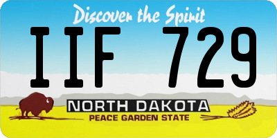 ND license plate IIF729