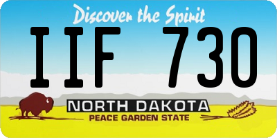 ND license plate IIF730