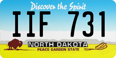 ND license plate IIF731