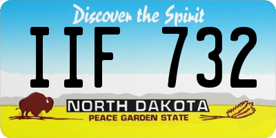ND license plate IIF732