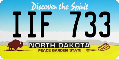 ND license plate IIF733