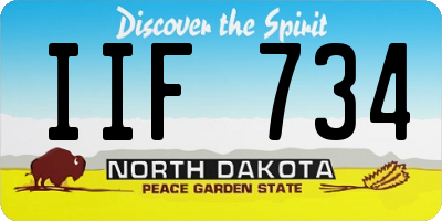 ND license plate IIF734