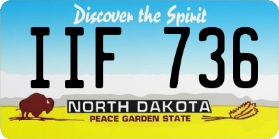 ND license plate IIF736