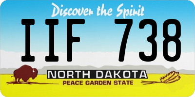 ND license plate IIF738
