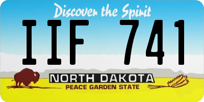 ND license plate IIF741