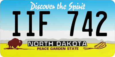 ND license plate IIF742