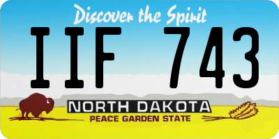ND license plate IIF743