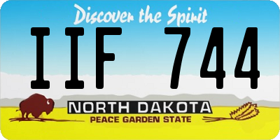 ND license plate IIF744