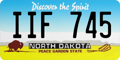 ND license plate IIF745