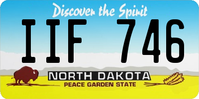 ND license plate IIF746