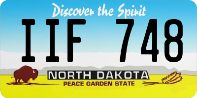 ND license plate IIF748