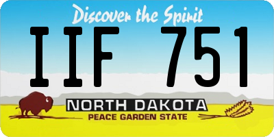 ND license plate IIF751