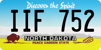 ND license plate IIF752