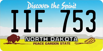 ND license plate IIF753