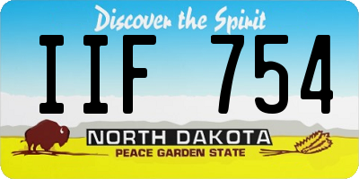 ND license plate IIF754