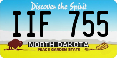 ND license plate IIF755