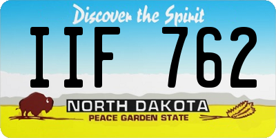 ND license plate IIF762