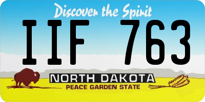 ND license plate IIF763