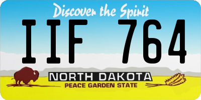 ND license plate IIF764