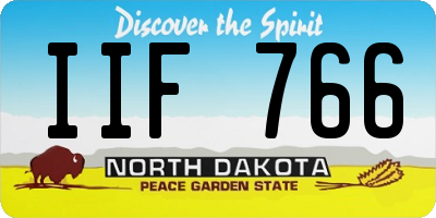 ND license plate IIF766