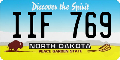 ND license plate IIF769