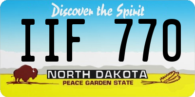 ND license plate IIF770