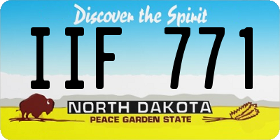 ND license plate IIF771