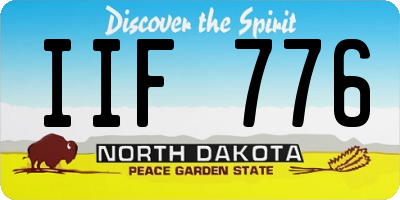 ND license plate IIF776