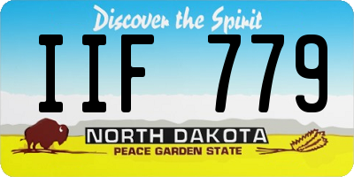 ND license plate IIF779