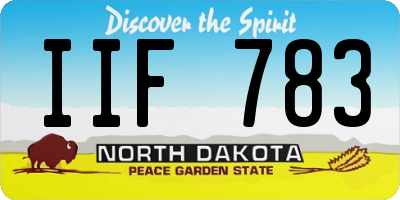 ND license plate IIF783