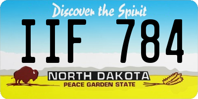 ND license plate IIF784