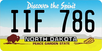 ND license plate IIF786