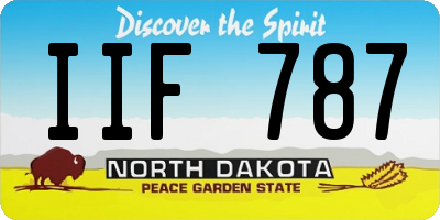 ND license plate IIF787