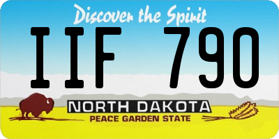 ND license plate IIF790