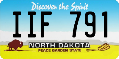 ND license plate IIF791