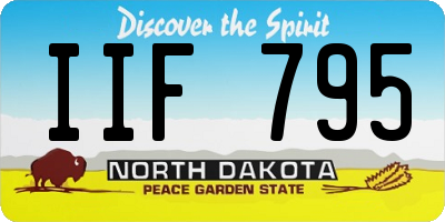 ND license plate IIF795