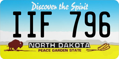 ND license plate IIF796