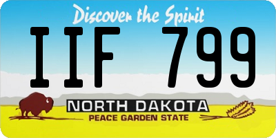 ND license plate IIF799