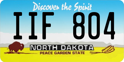 ND license plate IIF804