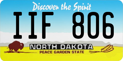 ND license plate IIF806