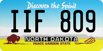 ND license plate IIF809