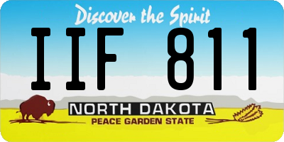 ND license plate IIF811