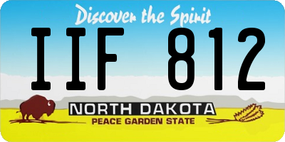 ND license plate IIF812