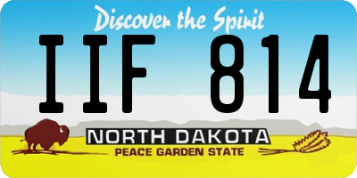 ND license plate IIF814