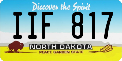 ND license plate IIF817