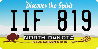 ND license plate IIF819